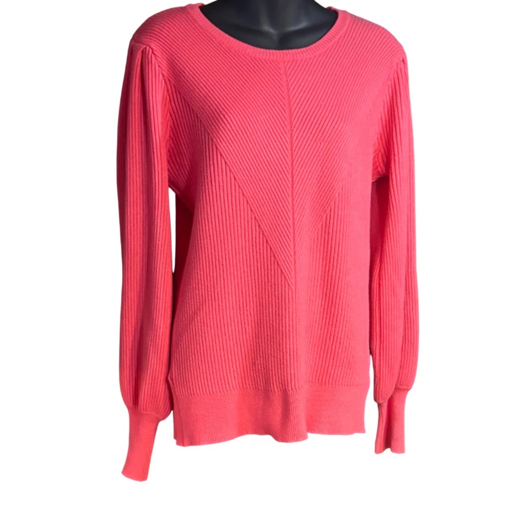 &merci Coral Ribbed Sweater medium